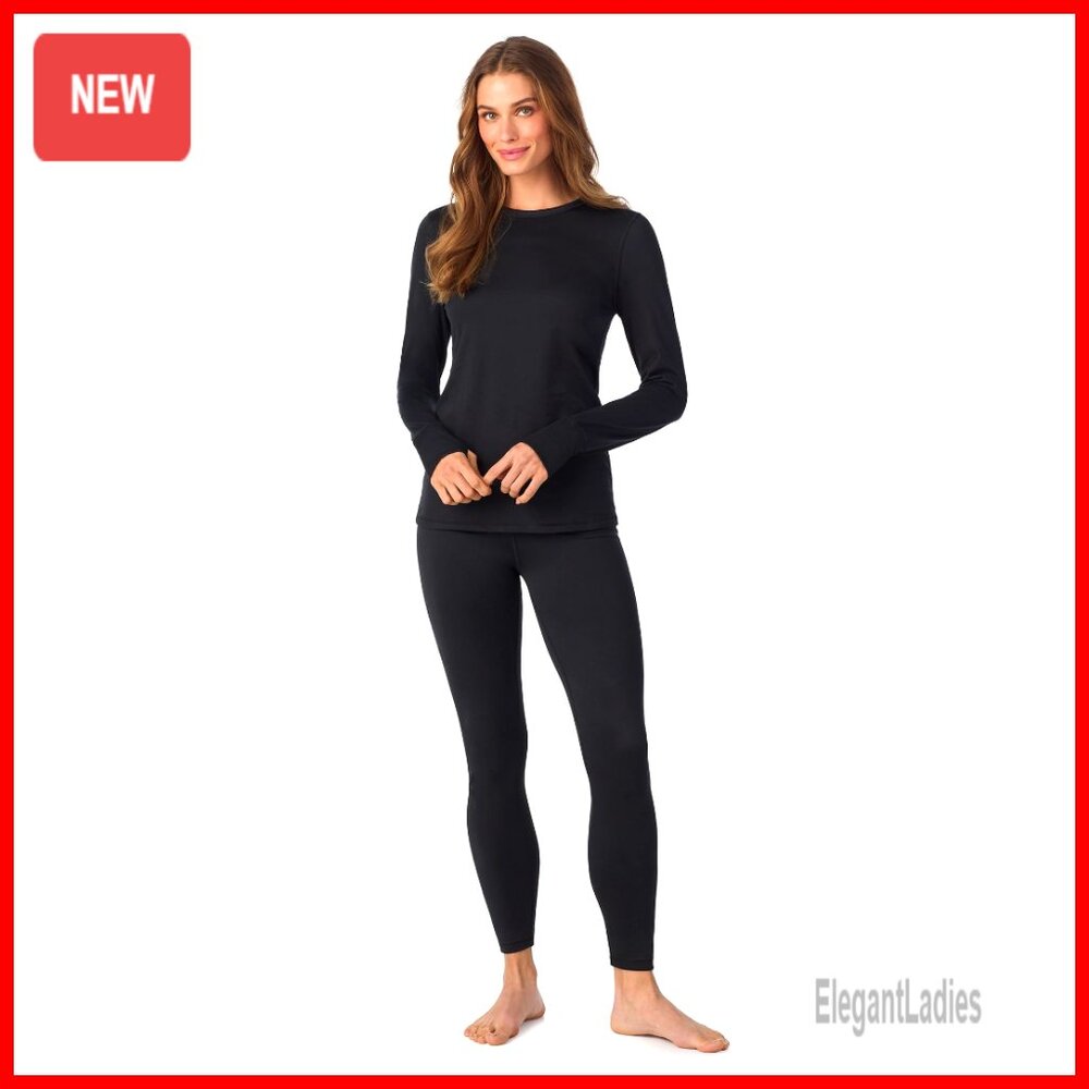 Heavyweight Fleece Lined Thermal Set Long Sleeve Top Leggings Winter